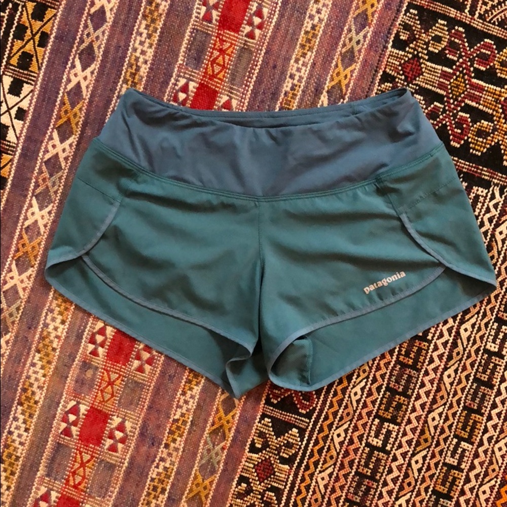 Green Patagonia Lined Running Shorts XS